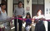 La inauguración fue realiza por Magda Alejandre y Julietta Concha, la alumna más pequeña del taller.