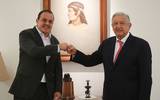 El gobernador Cuauhtémoc Blanco sostuvo un encuentro con el presidente Andrés Manuel López Obrador en Palacio Nacional