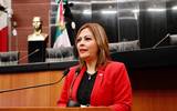 La Senadora de Morena Lucía Meza rindió un informe de su segundo año de actividades legislativas.